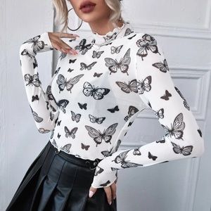Butterfly sheer top